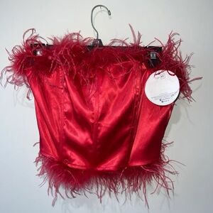 Red Satin Corset size M